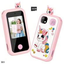 Telefono intelligente per bambini, regali di Natale e compleanno per bambini e bambine di età 3-10 anni, lettore MP3 con doppia fotocamera, telefono touch screen giocattolo educativo per bambini di 3, 4, 5, 6, 7, 8, 9, 10 anni