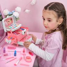 PINK AND WHITE - Girls' Children's Makeup Set, Washable Girls' Makeup Set, Washable Children's Makeup Set, Cosmetics Gift Set, Suitable As A Birthday Or Christmas Gift For Girls Aged 3 And Above. - Hồng - Xem 5