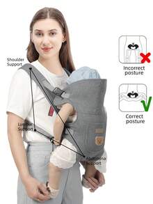 2-In-1 Lightweight Baby Carrier, Front Facing & Back Carrying, All Season Use