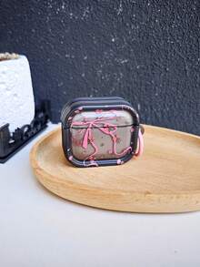 Bow-Knot 1pc Minimalist Ribbon Bow Painted Earphone Case Compatible With AirPods 1/2/3/4