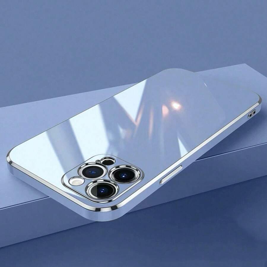 Crystal Covers Luxury Case With Gold Edge For Apple - 藍色 - 查看 1