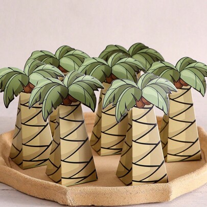 1-20 pièces LWH 10,5*5*14 cm / 8*5,5*1,97 pouces Boîte-cadeau de fête du Moyen-Orient - Design de pyramide estampé en feuille verte premium, idéal pour les bonbons, le chocolat et les cadeaux d'encens ; souvenir réutilisable pour les fêtes du désert et les célébrations de Ramadan Eid - Faveurs de fête sur le thème des Mille et Une Nuits