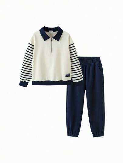 Balabala Conjunto de 2 piezas para niños, nuevo estilo deportivo y casual cómodo para otoño 2025