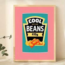 Tranh in canvas nghệ thuật hiện đại cổ điển Cool Beans Art Deco - Tranh mực trang trí tường cho văn phòng tại nhà, phòng tắm, phòng khách, phòng ngủ, nhà hàng - Tranh treo tường không khung trong nhà/ngoài trời - Nghệ thuật treo tường theo chủ đề thời trang theo mùa - A - Xem 1