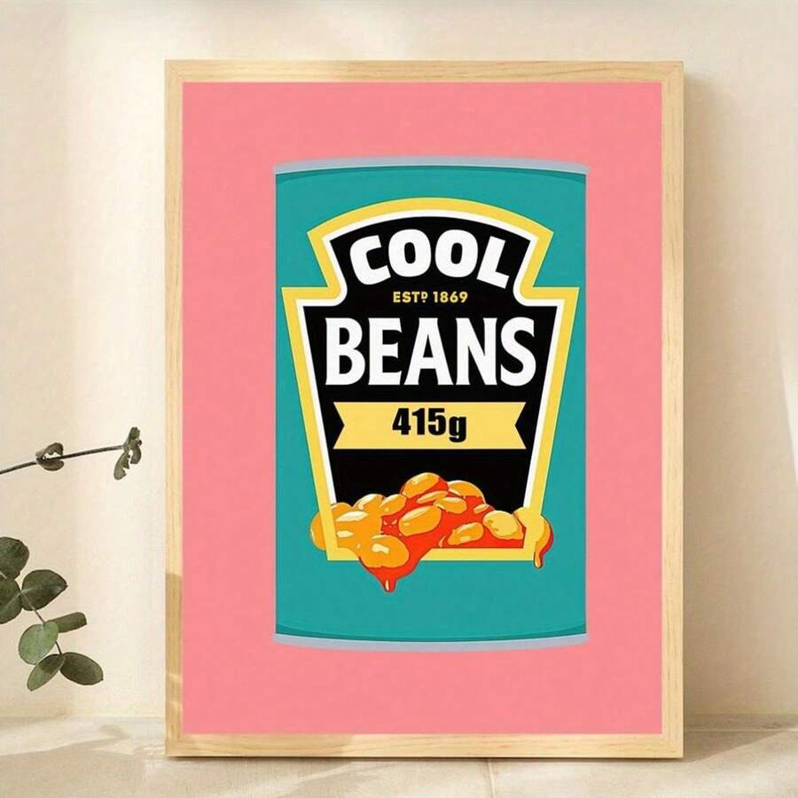 Tranh in canvas nghệ thuật hiện đại cổ điển Cool Beans Art Deco - Tranh mực trang trí tường cho văn phòng tại nhà, phòng tắm, phòng khách, phòng ngủ, nhà hàng - Tranh treo tường không khung trong nhà/ngoài trời - Nghệ thuật treo tường theo chủ đề thời trang theo mùa - A - Xem 1