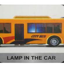 Autobus BLANCO, fricción, musical con luz, llantas goma - Blanco - Ver 9