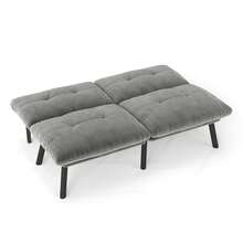 Chaise Lounges - Gray + Foam + Iron + Metal + Velvet + Foam - View 2