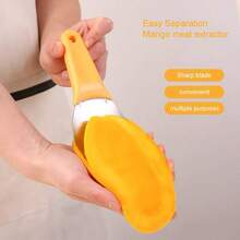Mango Scheibenschneider, Entsteiner & Schneider, Wassermelonen Schneidwerkzeug, Mango Schäler, Ergonomischer Mango Messer, Küchenhelfer für Obstsalat, Leicht zu reinigen. Dieses multifunktionale Werkzeug ist nicht nur ein Mango Scheibenschneider, sondern auch ein Teiler, Schneider und Schäler für verschiedene Früchte wie Wassermelone, Drachenfrucht, Kiwi, Avocado und Papaya.
