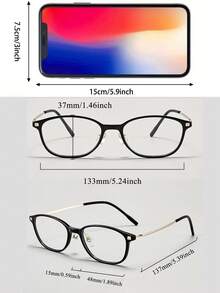 1副Y2K风格矩形镜框变色眼镜，女士小框（镜框宽度=134mm），原宿风时尚眼镜，日常佩戴，带眼镜盒 - 無色 - 查看 9