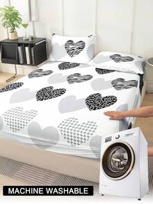 1 pieza Sábana ajustable con estampado de leopardo, ropa de cama, sábana ajustable, cubierta de colchón, protector de colchón suave y cómodo para el dormitorio, solo sábana ajustable, lavable a máquina - Multicolor - Ver 8
