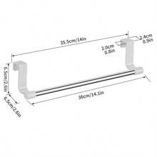 1pc Kitchen Cabinet Towel Rack, Towel Bars Modern Cabinet Towel Hanging Rack Towel Storage Rack Wall Mounted Dishcloth Rack Suitable For Home Kitchen Bathroom Back To School - Multicolor - View 14