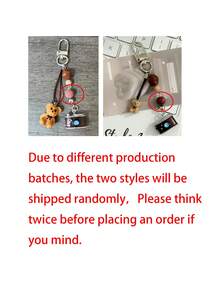 1pc Camera Beaded Mobile Phone Chain, Creative Bag Hanging Key Chain Bear Chain, Cute Beaded Pendant Keychain Pendant, Cute Niche Pendant, Suitable For Using As Earphone Cover, Luggage & Bag, Cellphone And Keychain Pendant - Multicolor - View 5