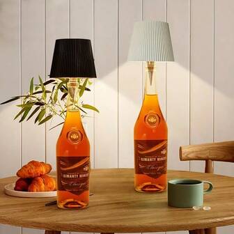 1pc USB Rechargeable LED Bottle Lamp, Dimmable Atmosphere Light, Suitable For Restaurant, Bar, Home Decor And Party, Portable Desk Lamp With 3000K-6000K Adjustable Warm Light, Great Gift For New Year Or Holidays