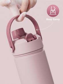 18 Oz Insulated Water Bottle With 2-In-1 Straw And Spout Lid, Keep Cold 24H, Leak-Proof, Double Wall Stainless Steel Water Bottle For Sports, Gym, Travel, And School