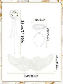 1/2/3pcs Angel Colored Feathers, Personalized Wings, Holiday Adult Photography Props, Cosplay, Suitable For Holiday Performance Costumes, Halloween Holiday Costumes, And Angel Demon Costumes.Christmas Wings. - A - View 11