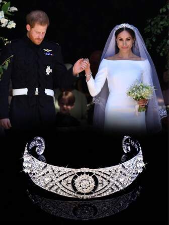 Luxury Crystal Crown, Vintage Baroque Bridal Crown, Crystal Party/Festival Performance Headband Hair Accessory, Same Style As British Royal Wedding Valentine's Day Accessories