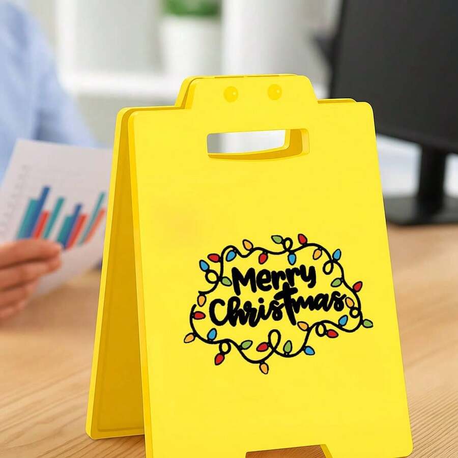 Merry Christmas Alphabet Pattern Table Decorative Ornament