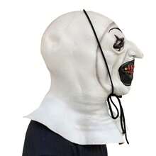 1 pieza de la nueva máscara de payaso sin alma, diadema de payaso sin alma, máscara de horror de Halloween para baile de máscaras