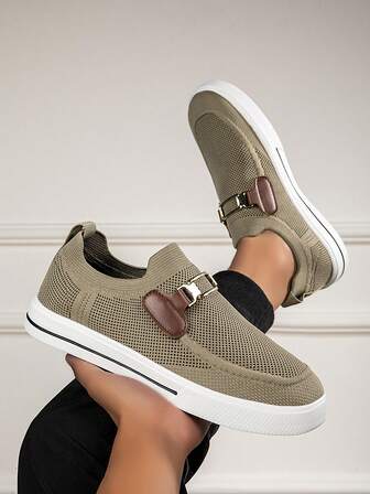 Men's Slip-On Low-Top Skateboard Shoes, Comfortable Non-Slip Casual Sports Shoes, Comfortable Outdoor Shoes