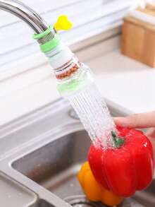 1pc Faucet Water Filter, Removes Chlorine, Fluoride, Heavy Metals And Hard Water, Multi-Layer Filtration Tap Water Purifier, Suitable For Home Kitchen And Bathroom Use