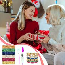 DIY 3160 件波西米亚女士成人手链套装（6 毫米）粘土串珠手链套件，适合在不同场合制作珠宝 - 彩色 - 查看 11