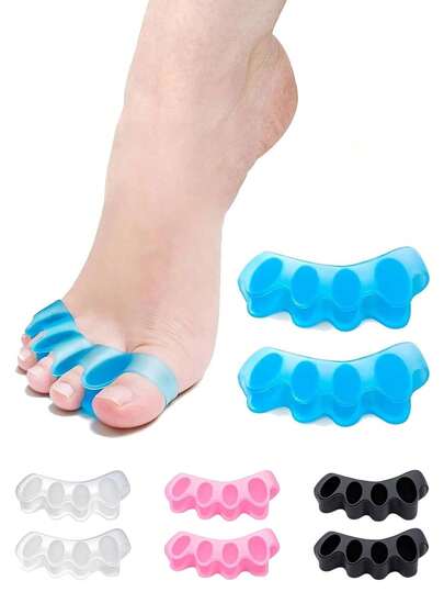 Separador de dedos de silicona, reutilizable, para alineación y protección de los dedos de los pies, estiramiento de dedos sin alcohol