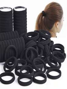 5/50/100/200 Pieces/Bag Minimalist Elastic Hair Bands, Black, Khaki, Randomly Mixed High Elastic Hair Bands, Fashionable And Changeable Minimalist Elegant Hair Accessories, Daily Use, High Elastic Seamless Hair Accessories. Hair 