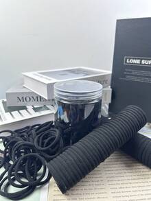 5/50/100/200 Pieces/Bag Minimalist Elastic Hair Bands, Black, Khaki, Randomly Mixed High Elastic Hair Bands, Fashionable And Changeable Minimalist Elegant Hair Accessories, Daily Use, High Elastic Seamless Hair Accessories. Hair 