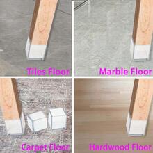 Protectores de patas de muebles cuadrados de 12 piezas, protectores de patas de silla insonorizados, deslizadores en forma de copa, aptos para patas de silla de 20 x 30 mm.