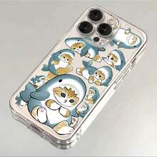 Cute M-Mofusands Cat Phone Case Compatible With  16 15 14 13 12 11 Mini Pro Max X XR XSMax 6S 6 7 8 Plus SE20 Transparent Cover, Cover Compatible With  17 Pro Max Case,  17 Pro Case,  17 Case,  16 Pro Max Case - T-204TM1305A1 - 查看 2