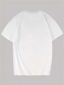 T-shirt girocollo in cotone da uomo per tutte le stagioni con stampa grafica a croce - Stile casual, maniche corte, vestibilità classica, tessuto leggermente elasticizzato, 220 g/m², ideale per l'uso quotidiano e nel fine settimana