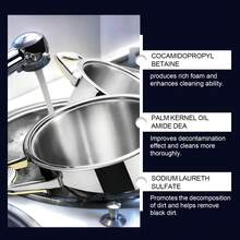 jakehoe Burnt Residue Remover Spray Pots Pans Stove Grill Oven Heavy Duty Black Stain Grease Cleaner Kitchen Degreaser 100ml - Màu vàng - Xem 6