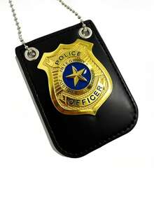 Fashionable Metal Sports-Style Badge, Cosplay Badge Necklace Accessory For Halloween Party, Masquerade