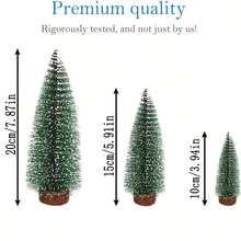 9pcs Mini Artificial Miniature Pine Trees, Green Mini Christmas Trees Desktop Decor, Christmas Decoration, DIY Desktop Decor, Christmas Tree Ornaments