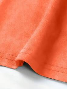 Plus Size Womens Nightdress Inspirational Gift Idea Nightdress, Cute Sleeveless Crew Neck Sleepwear Dress, Fashion And Casual Summer Beautiful Nightgown For Lady Girls And Women Sleep Wear, Nice Gift For Lady - 橘色 - 查看 4