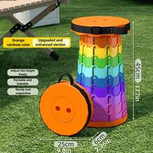 Outdoor Retractable Rainbow Stool Portable Chair Adjustable Rainbow Retractable Stool Fishing, Picnicking, Camping, Sketching, Train Queuing Retractable Folding Rainbow Stool Carefully Selected Outdoor Rainbow Folding Stools, Adjustable Rainbow Telescopic Stools