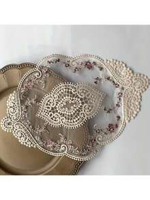 1pc Vintage French Lace Dining Table Mat, Home Decor
