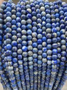 1 件 15 英寸 4/6/8/10/12 毫米天然石圆珠，青金石/玛瑙/绿松石等。天然能量疗愈石，用于脉轮疗愈、DIY 珠宝制作、手链、项链和工艺品