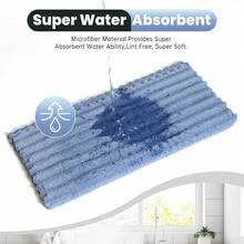 Kitchen Dish Cloths,Super Absorbent Coral Velvet Dish Towels,Quick Drying Kitchen Towels No Lint Dish Rags,Reusable Household Microfiber Cleaning Cloth,12X12 Inches (12 Pack,Navy Blue Streak),7324587 - 藏蓝色 - 查看 5