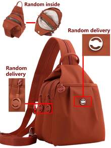 多隔层防盗尼龙背包，女士钱包，多功能时尚日常包，轻便多口袋旅行包，大容量简约背包，便捷背包，适合学生、护士、教师、商务人士、旅行、通勤、购物、办公、约会、徒步、训练、工作，生日礼物、节日礼物，背包 - 彩色 - 查看 12