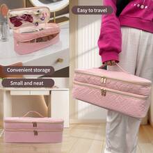 Shark Flex Style Portable Bag, Shark Hairdryer Portable Double-Layer Storage Bag, Double-Layer Partition Large Capacity Zipper Closure, Fashion Minimalist Style, Hairdryer Portable Travel Storage Bag, Necessary For Home Salon Stylists | Recommended Holiday Birthday Gift, Waterproof And Scratch-Resistant, Portable Handle, Internal Fixing Strap, Universal Design, Multi-Function Accessory Compartment, Christmas, New Year, Valentine's Day Gift, Travel Companion