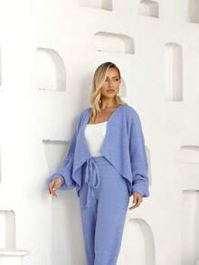 Comfy Mousse Set, Pants, Blouse, Winter Belize - Azul Lavanda - Ver 2