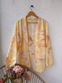 Dune Cardigan Kimono - Yellow Pattern - View 1