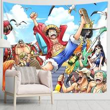 1 件海贼王动漫墙饰挂毯，适用于客厅、卧室和其他房间的墙壁装饰挂毯，涤纶纤维表面采用高品质印花，是送给动漫迷的绝佳礼物。 - 彩色 - 查看 2