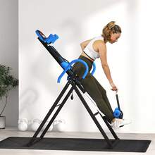 HOMCOM Gravity Inversion Table W/  Belt Adjustable Hand Stand Home Back Stretcher Machine For Muscle Pain Relief, Blue - Blue - View 7