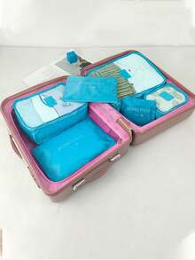 6-1pc Travel Storage Bag Waterproof And Moisture-Proof Clothing Sorting Bag Large Capacity Travel Storage Bag Classified Storage Of 6 Pieces Set It Is A Great Helper For Home And Travel And You Can Leave Anytime You Want So You Don't Have To Worry About Traveling Travel Essentials Holiday Essentials