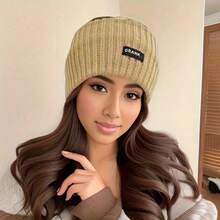 10/4/1 szt. Damska zimowa opaska na głowę i nauszniki – miękkie i ciepłe, beżowe/brązowe/czarne/białe/szare – eleganckie i wygodne na zimną pogodę, zarówno na co dzień, jak i na eleganckie okazje – jednoczęściowa, pleciona opaska na głowę dla kobiet – stylowe, jednolite kolory (beżowy, brązowy, czarny, biały, szary) - Wielokolorowe - Zobacz 6