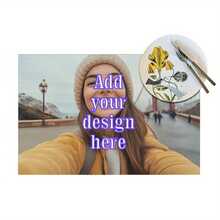 1pc Customizable Photo Placemat - Rectangular Tabletop Mat - With Photo Or Text, Suitable For Home, Restaurant, Cafe, Party - Hand Wash Only, Non-Woven Fabric, Polyester Cover.