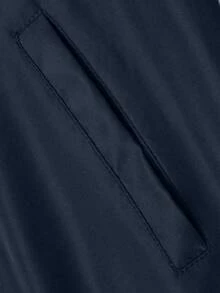 Plus Size Men's Casual Zip-Up Lightweight Jacket, Regular Fit Suitable For Fitness Training And Casual Wear, Outdoor Sports Plus Size Jacket - Navy Blue - View 4