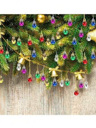 10pcs Christmas Decorations Ornament Balls, Colorful Plastic With Gold Striped Decor - Suitable For Holiday Party Decor, Christmas Tree Ornaments, Home, Outdoor Tree Decor - Random Styles